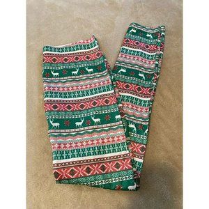 Girls Size Large 11/13 No Boundaries Christmas Leggings
